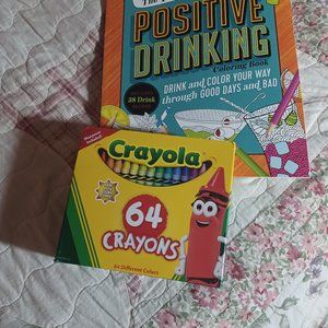 The Power of Positive Drinking Coloring Book with 64 Crayola Crayons.